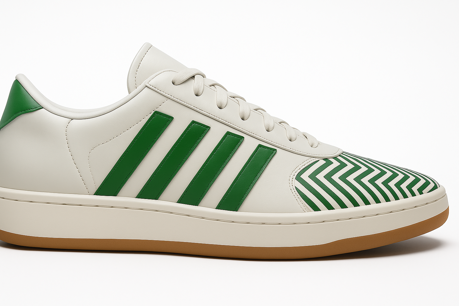 Pickleball shoe in green and white